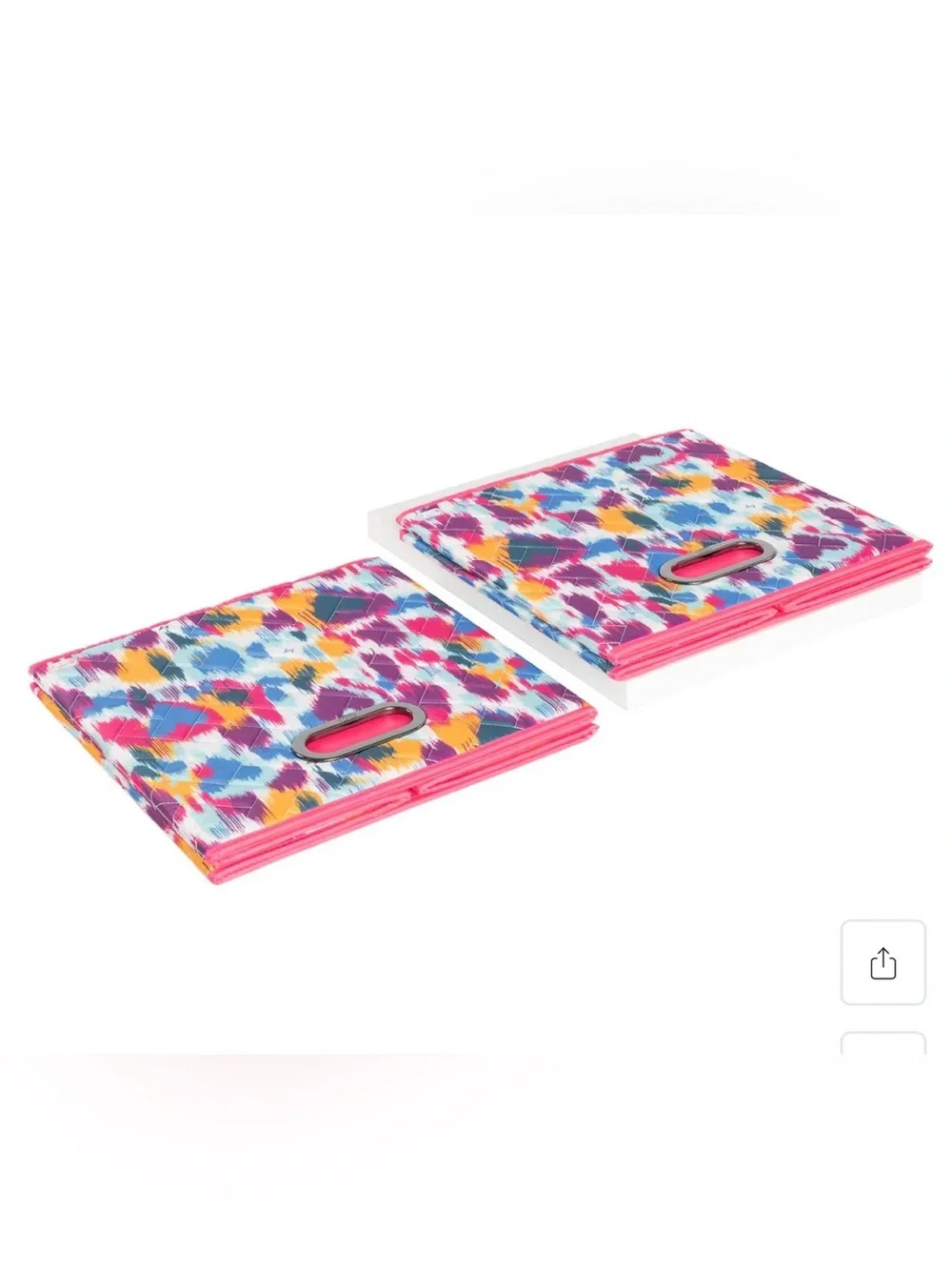 Lug Cargo 2pc Collapsible Bins NWT Heart Ikat Multi